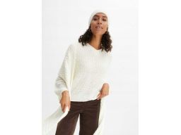 B.P.C sweter śmietankowy z szerokimi rękawami 36/38.