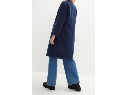 B.P.C płaszcz prosty granatowy oversize damski ^36