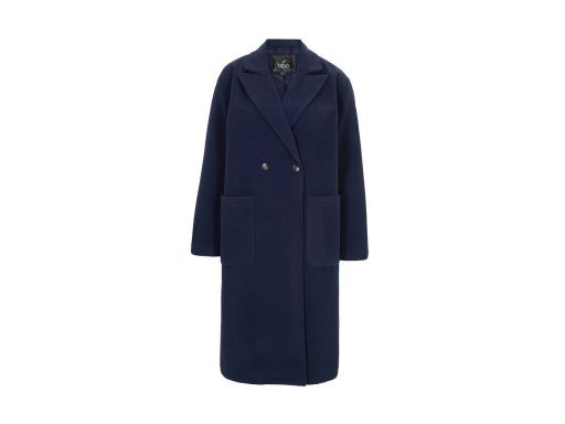 B.P.C płaszcz prosty granatowy oversize damski ^36