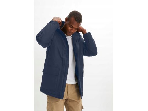 B.P.C ciepła kurtka parka męska zimowa z kapturem na baranku 46.