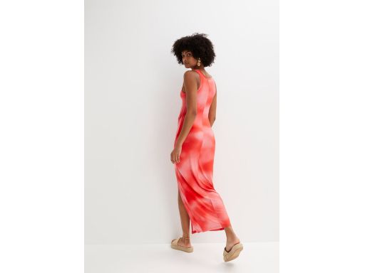 B.P.C sukienka pomarańczowo-czerwona z wiskozy 40/42.