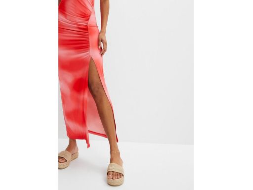 B.P.C sukienka pomarańczowo-czerwona z wiskozy 40/42.