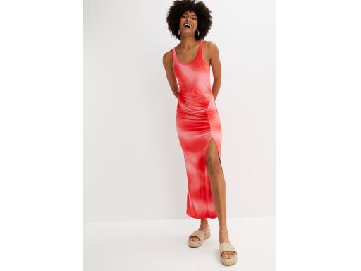 B.P.C sukienka pomarańczowo-czerwona z wiskozy 40/42.