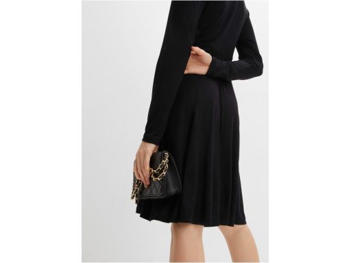 B.P.C sukienka czarna ze złotym łańcuchem w pasie ^36/38