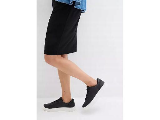 B.P.C bawełniana czarna spódnica z marszczeniem ^36/38