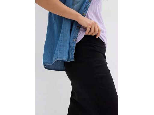 B.P.C bawełniana czarna spódnica z marszczeniem ^36/38