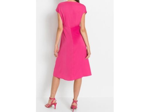 B.P.C sukienka satynowa różowa midi 40.