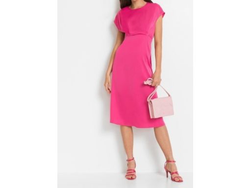 B.P.C sukienka satynowa różowa midi 40.