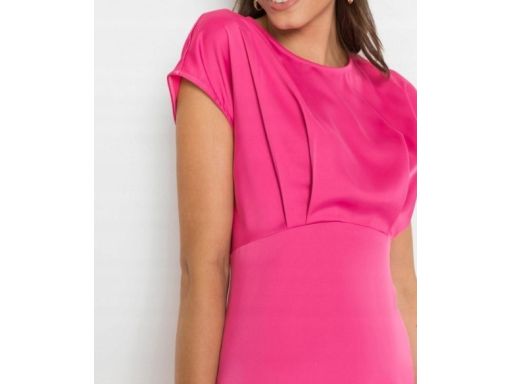 B.P.C sukienka satynowa różowa midi 40.