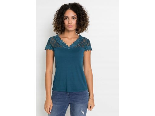 B.P.C morska bluzka t-shirt z koronką ^32/34