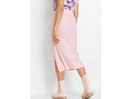 B.P.C spódnica prosta prążek różowa 32/34.