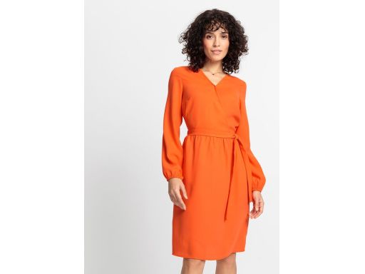 Sukienka kopertowa pomarańczowa ^44