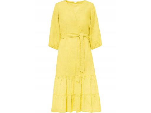 B.P.C sukienka żółta midi 40.