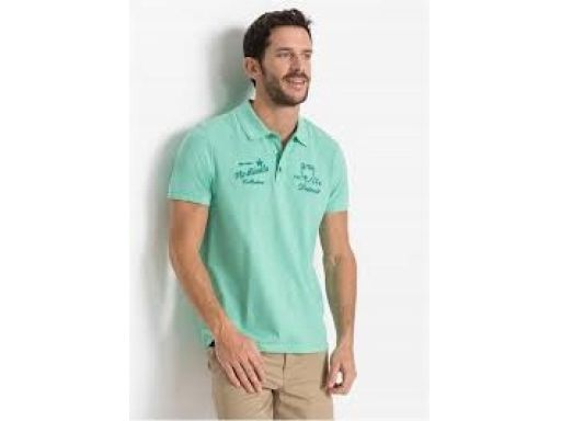 B.P.C koszulka polo czarna z nadrukiem S.