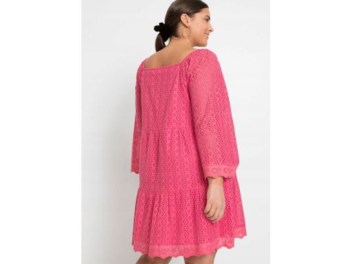 B.P.C koronkowa sukienka różowa r.46