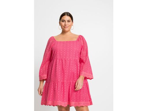 B.P.C koronkowa sukienka różowa r.46