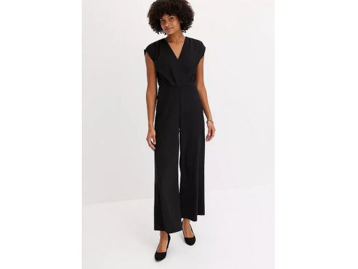 B.P.C Kombinezon czarny zdobiony na ramionach ^40/42