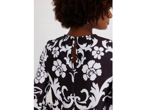 B.P.C sukienka mini czarna w białe wzory ^36/38