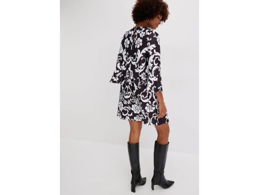 B.P.C sukienka mini czarna w białe wzory ^36/38