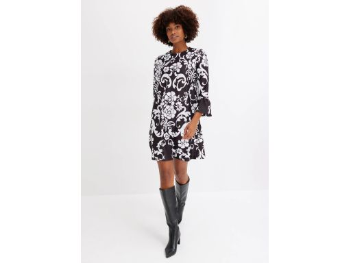 B.P.C sukienka mini czarna w białe wzory ^36/38