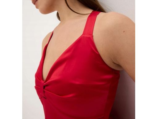 B.P.C sukienka satynowa mini czerwona 42.