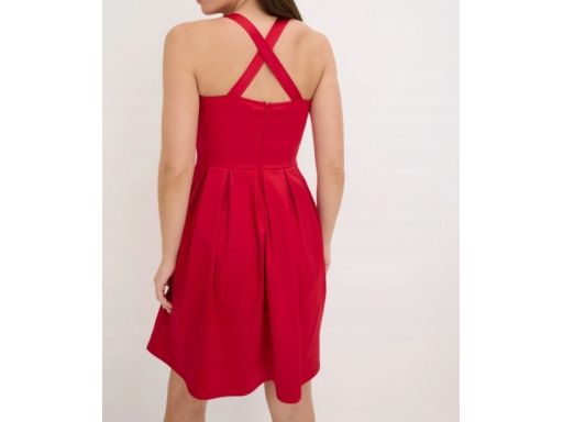 B.P.C sukienka satynowa mini czerwona 42.