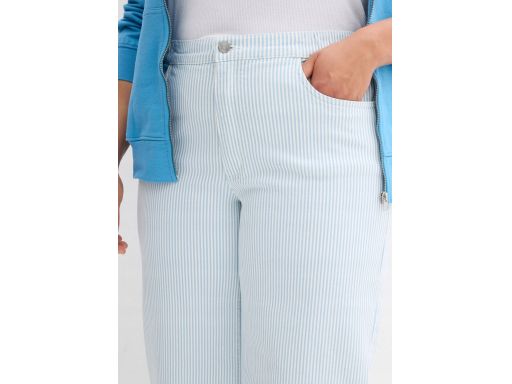 B.P.C spodnie 3/4 elastyczne proste luźne w paseczki 50.