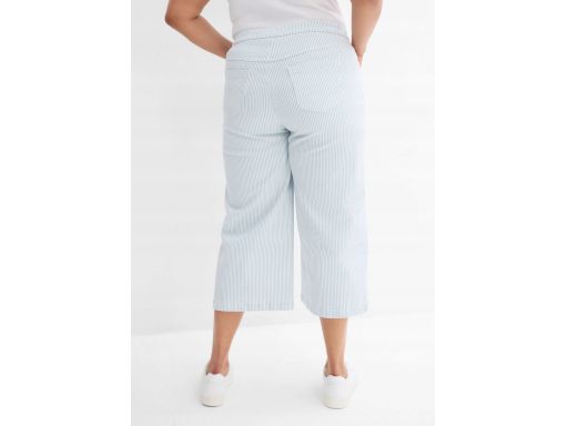 B.P.C spodnie 3/4 elastyczne proste luźne w paseczki 50.