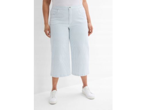 B.P.C spodnie 3/4 elastyczne proste luźne w paseczki 50.