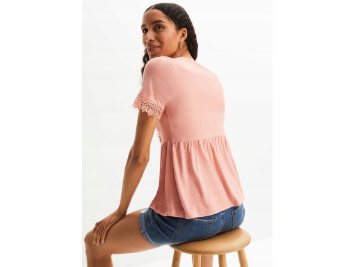 B.P.C bluzka z koronką łososiowa ^44/46