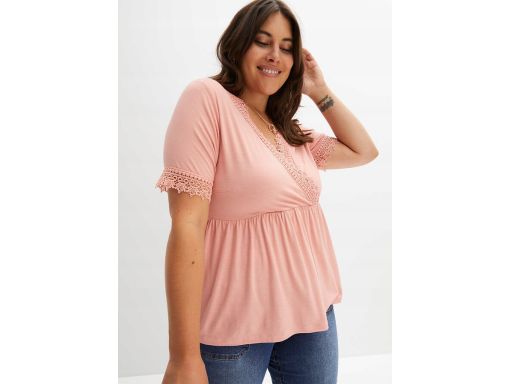 B.P.C bluzka z koronką łososiowa ^44/46