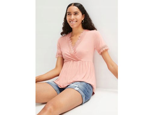 B.P.C bluzka z koronką łososiowa ^44/46