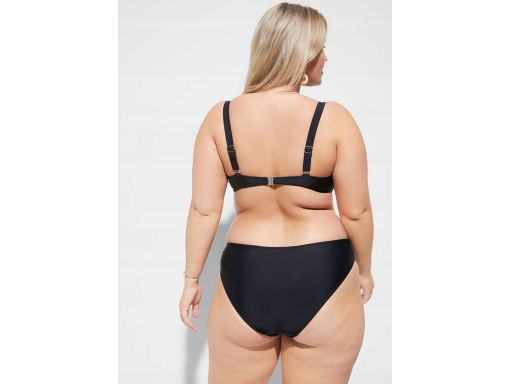Bikini na fiszbinach usztywniane czarne ze wzorkiem 40 (80F).