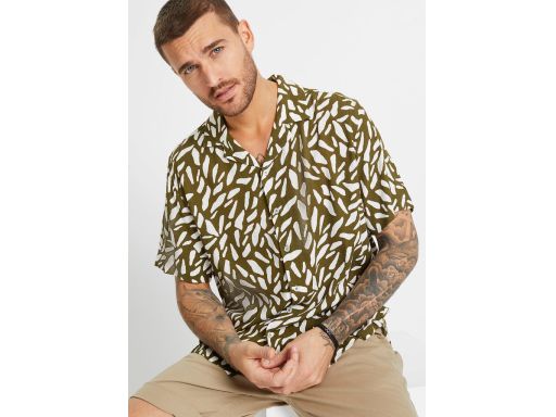 B.P.C koszula męska z wiskozy we wzory 41/42.