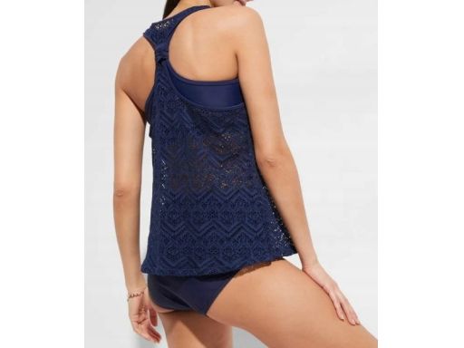 B.P.C tankini granatowe ażurowe z figami 42.