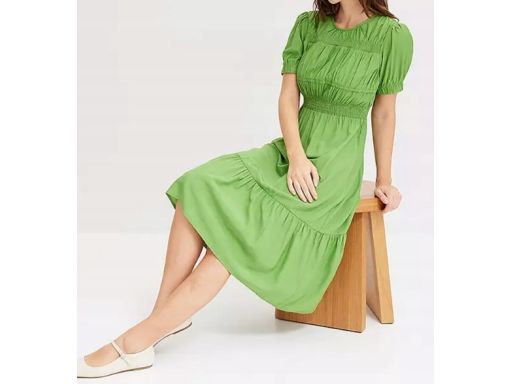 B.P.C sukienka zielona midi letnia 42.