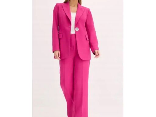 B.P.C spodnie damskie eleganckie w kant fuksja 42.