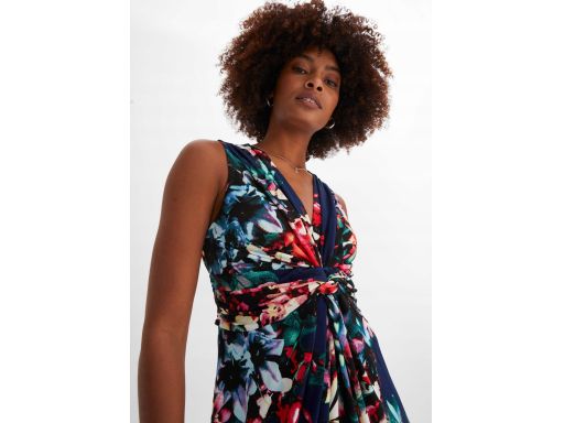 B.P.C sukienka wielokolorowa z nadrukiem z przewiązaniem 36/38.