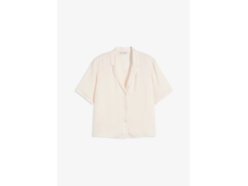 B.P.C beżowa bluzka koszulowa satynowa 48.