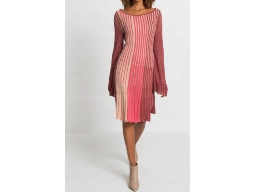 B.P.C sukienka midi plisowana dzianina ^32/34