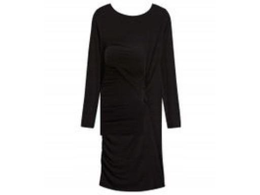 B.P.C czarna sukienka midi z marszczeniem ^40/42