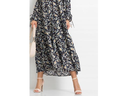 B.P.C długa sukienka wiskozowa we wzory ^40