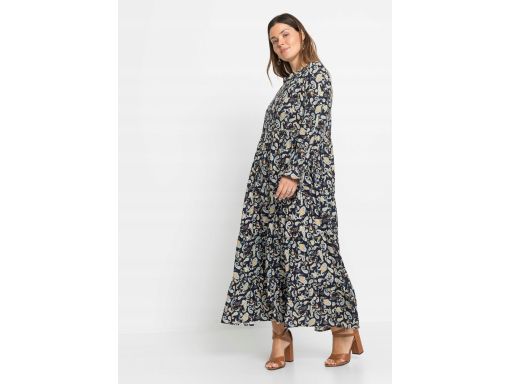 B.P.C długa sukienka wiskozowa we wzory ^40