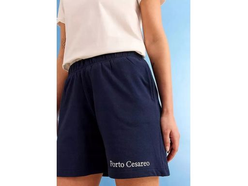 B.P.C krótkie spodenki dresowe granatowe z haftem r.40/42