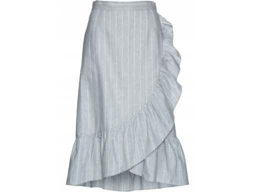 B.P.C lniana spódnica z falbaną r.54