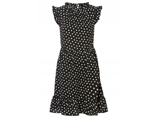 B.P.C sukienka czarna w białe groszki r.40