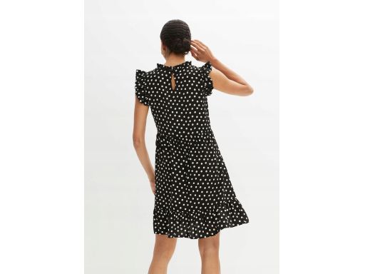 B.P.C sukienka czarna w białe groszki r.40