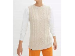 B.P.C kamizelka beżowa dzianinowa 52/54.