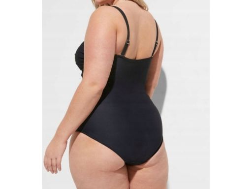 B.P.C kostium jednoczęściowy marszczony czarny 48.