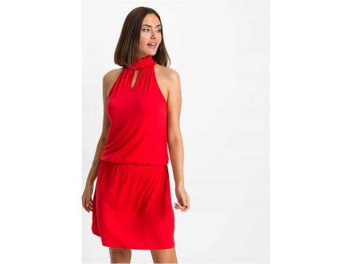 Sukienka letnia czerwona z wiskozy ^40/42